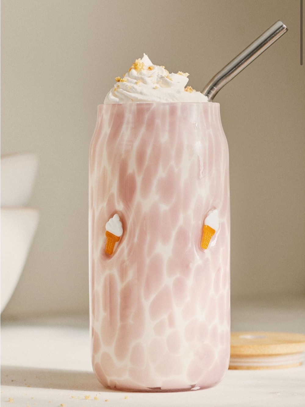 Anthropologie Icon Ice Cream Cone Tumbler with Lid